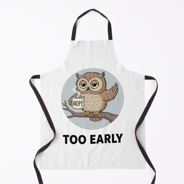 Item preview, Too Early Owl Coffee Illustration designed and sold by graphicnew.