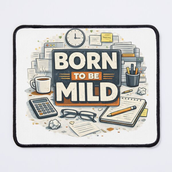 Item preview, Born to Be Mild – Funny Office Humor Design | Work Stress & Low Energy Vibes designed and sold by Hischers Solution.