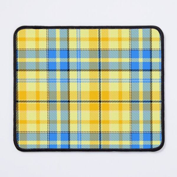 Item preview, Yellow and Blue Tartan Plaid On Yellow Background designed and sold by PatternTitan.