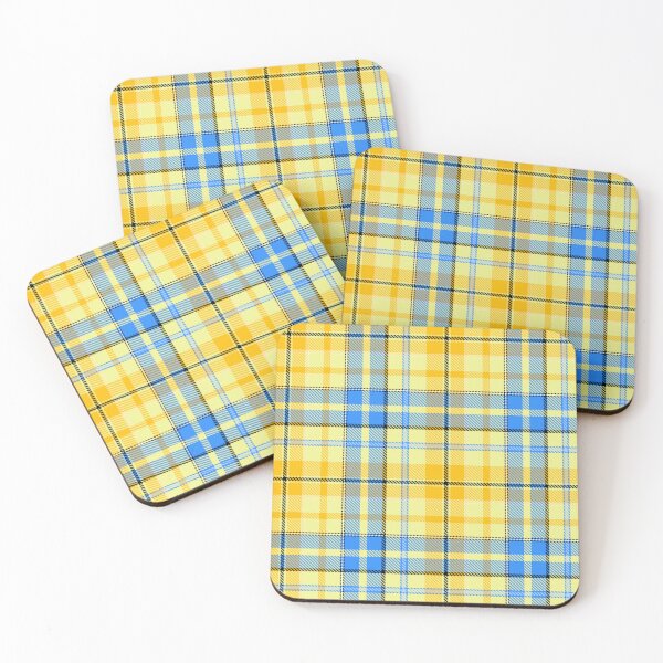Item preview, Yellow and Blue Tartan Plaid On Yellow Background  designed and sold by PatternTitan.