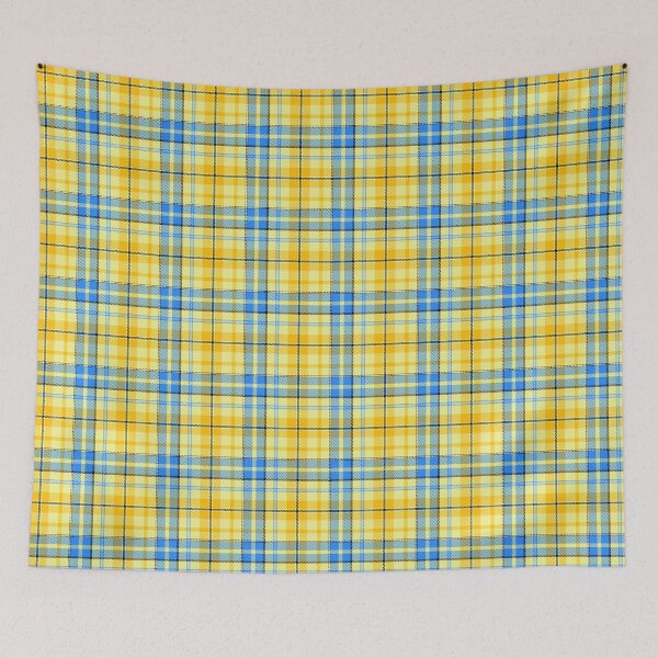 Item preview, Yellow and Blue Tartan Plaid On Yellow Background  designed and sold by PatternTitan.