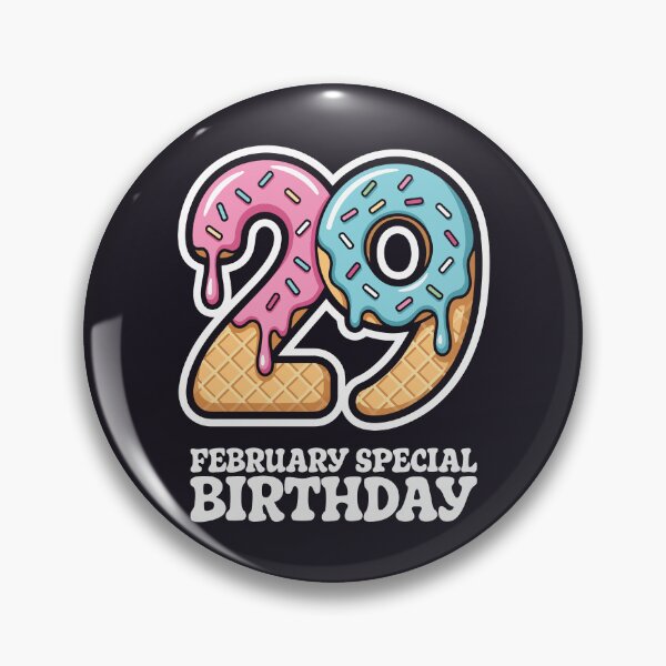 Item preview, 29th February Birthday Ice Cream Funny Twenty Nine Donut Texture designed and sold by Jokerstyle.