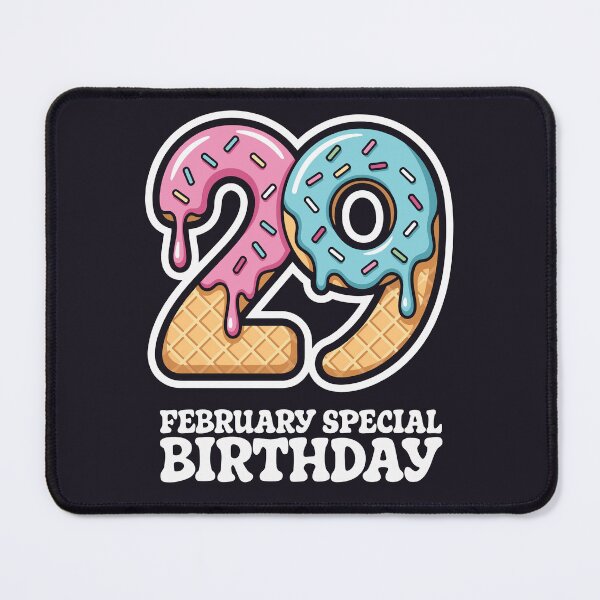 Item preview, 29th February Birthday Ice Cream Funny Twenty Nine Donut Texture designed and sold by Jokerstyle.