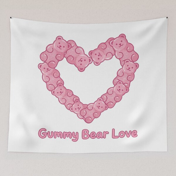 Item preview, Pink Gummy Bears Heart Shape Sweet Candy Love Art designed and sold by zzz888.