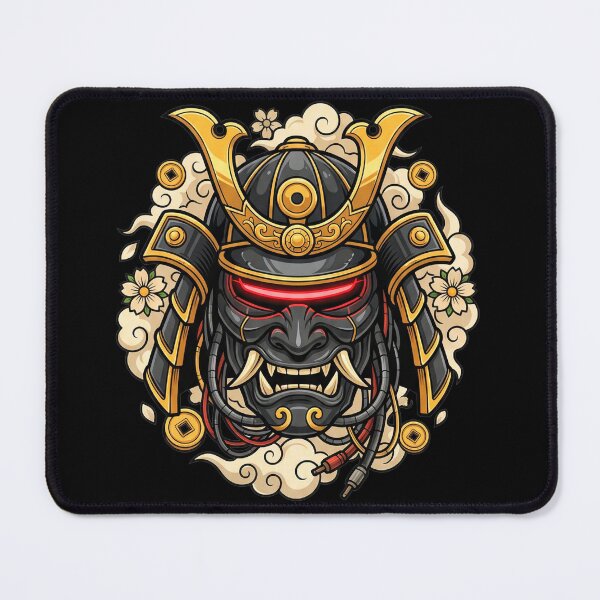 Item preview, Futuristic Samurai helmet with glowing eyes and wires designed and sold by Tong4130.
