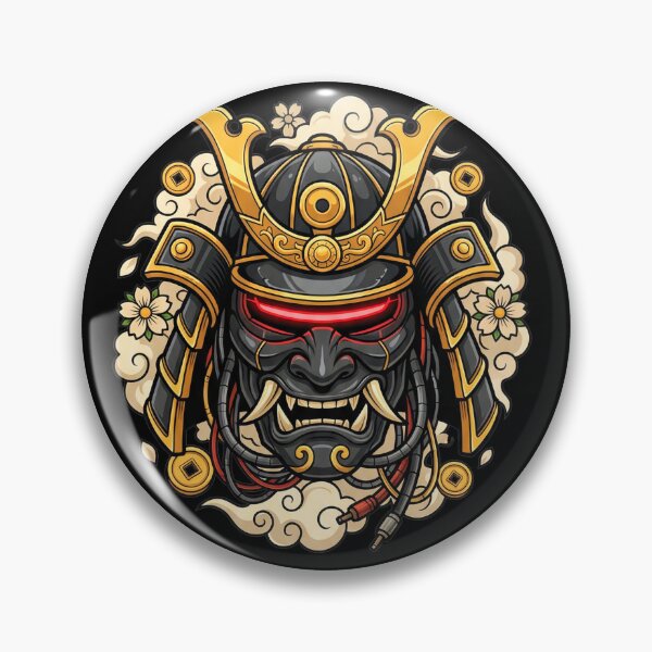 Item preview, Futuristic Samurai helmet with glowing eyes and wires designed and sold by Tong4130.