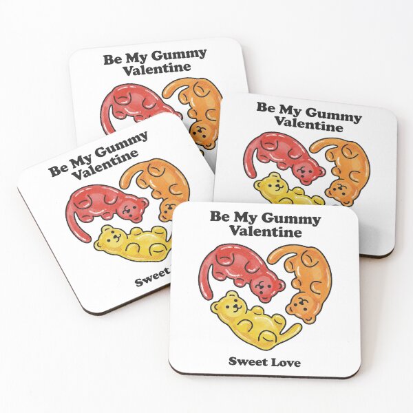 Item preview, Colorful Gummy Bears Heart Shape Be My Gummy Valentine Art designed and sold by zzz888.