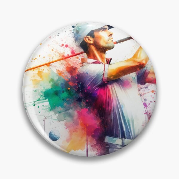 Item preview, Golf player in watercolor designed and sold by paulrommer.