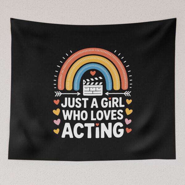 Item preview, Just A Girl Who Loves Acting Rainbow designed and sold by tiekanamac.