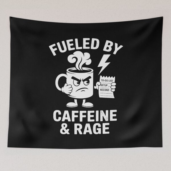 Item preview, Fueled by Caffeine and Rage Funny Angry Coffee designed and sold by Libbysharts.