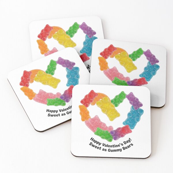Item preview, Rainbow Gummy Bears Heart Shape Sweet Candy Valentine Art designed and sold by zzz888.