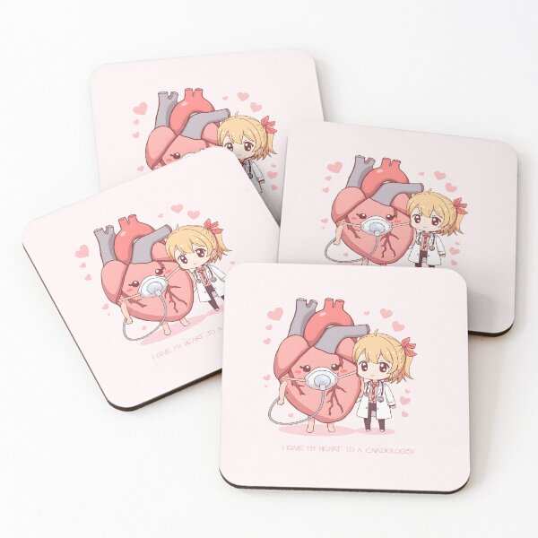 Item preview, I Give My Heart to a Cardiologist - Cute Chibi Medical Valentine designed and sold by HeavenStyleArt.