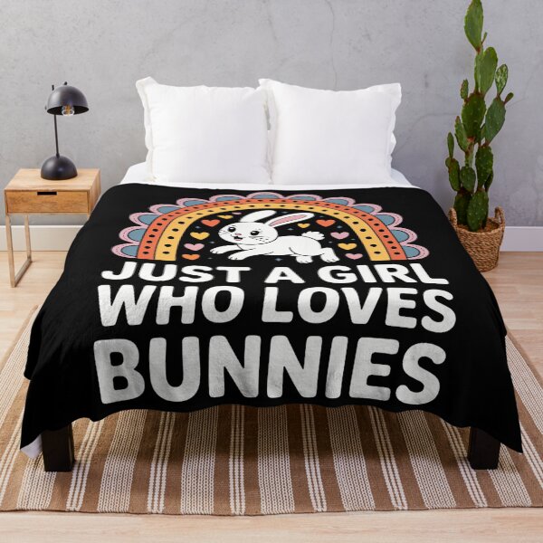 Item preview, Just A Girl Who Loves Bunnies Rainbow Bunny Lovers designed and sold by tiekanamac.