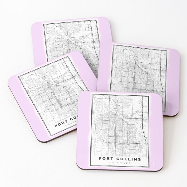 Item preview, Minimalist Fort Collins Map designed and sold by Tamas Das.