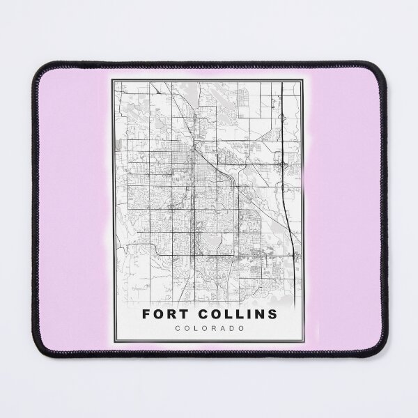 Item preview, Minimalist Fort Collins Map designed and sold by Tamas Das.