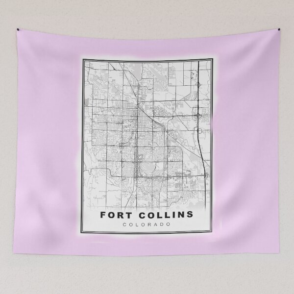Item preview, Minimalist Fort Collins Map designed and sold by Tamas Das.