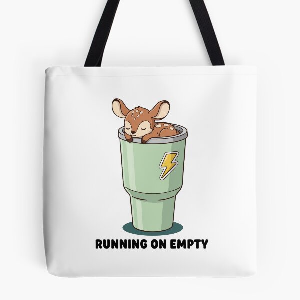 Item preview, Running On Empty Cute Deer Illustration designed and sold by graphicnew.