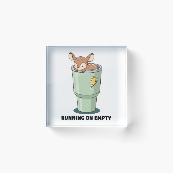 Item preview, Running On Empty Cute Deer Illustration designed and sold by graphicnew.