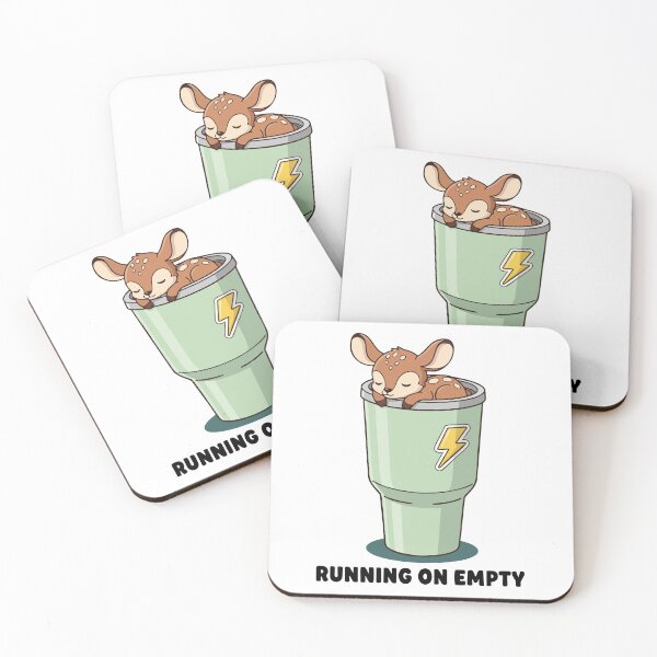 Item preview, Running On Empty Cute Deer Illustration designed and sold by graphicnew.