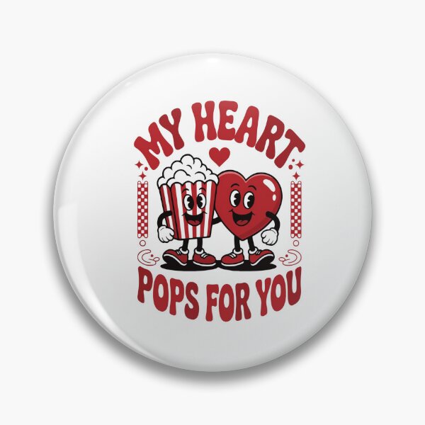 Item preview, My Heart Pops for You – Valentine Popcorn Love Print designed and sold by GoxyVision.