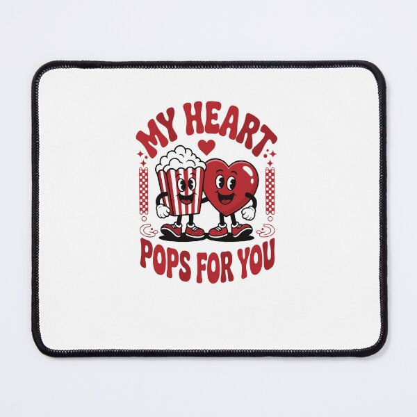 Item preview, My Heart Pops for You – Valentine Popcorn Love Print designed and sold by GoxyVision.