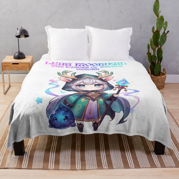 Item preview, Lyra Moonveil – Keeper of Gentle Visions | Dream Witch of Calm and Comfort designed and sold by Monzora.