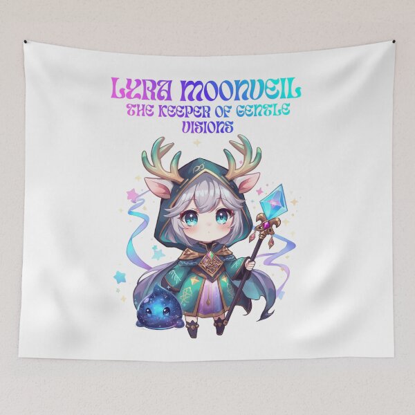 Item preview, Lyra Moonveil – Keeper of Gentle Visions | Dream Witch of Calm and Comfort designed and sold by Monzora.
