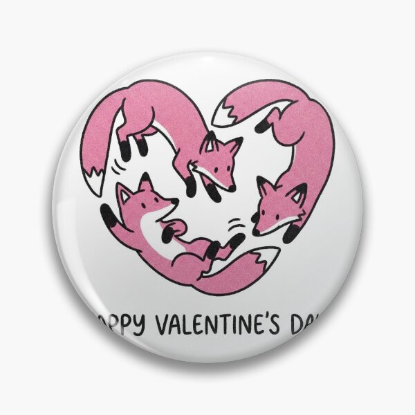 Item preview, Cute Pink Foxes Trio Heart Shape Valentine Illustration designed and sold by zzz888.