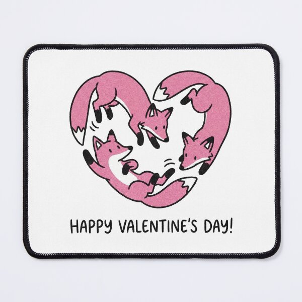 Item preview, Cute Pink Foxes Trio Heart Shape Valentine Illustration designed and sold by zzz888.