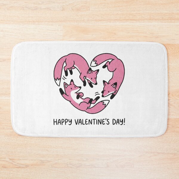 Item preview, Cute Pink Foxes Trio Heart Shape Valentine Illustration designed and sold by zzz888.