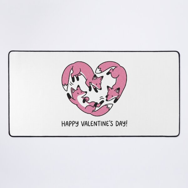 Item preview, Cute Pink Foxes Trio Heart Shape Valentine Illustration designed and sold by zzz888.