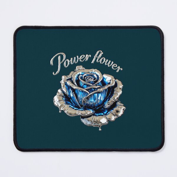Item preview, Electric Sapphire Power Flower - Chrome Bloom Edition designed and sold by Shift-Bloom.