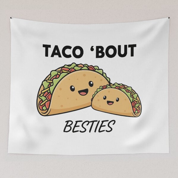 Item preview, Cute Taco Friendship Cartoon designed and sold by graphicnew.
