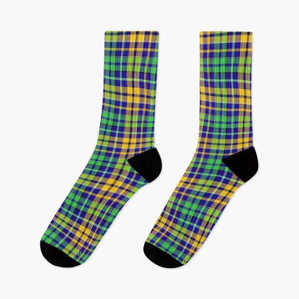 Item preview, Yellow and Green Tartan Plaid On Blue Background  designed and sold by PatternTitan.