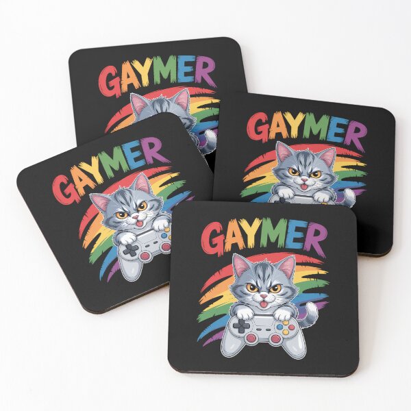 Item preview, LGBT Cat Pride Rainbow Video Game Lovers designed and sold by tiekanamac.