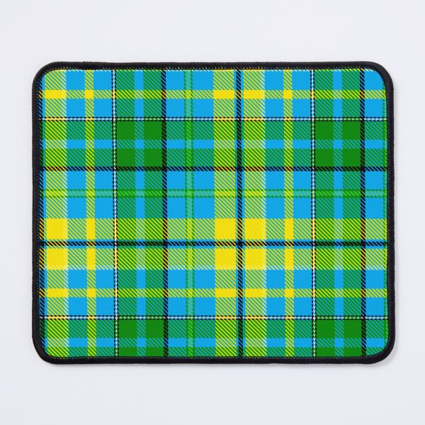 Item preview, Yellow and Green Tartan Plaid On Blue Background  designed and sold by PatternTitan.