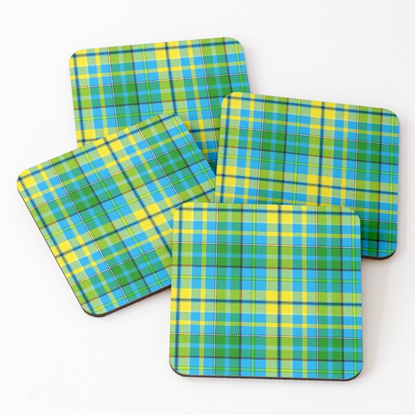 Item preview, Yellow and Green Tartan Plaid On Blue Background  designed and sold by PatternTitan.