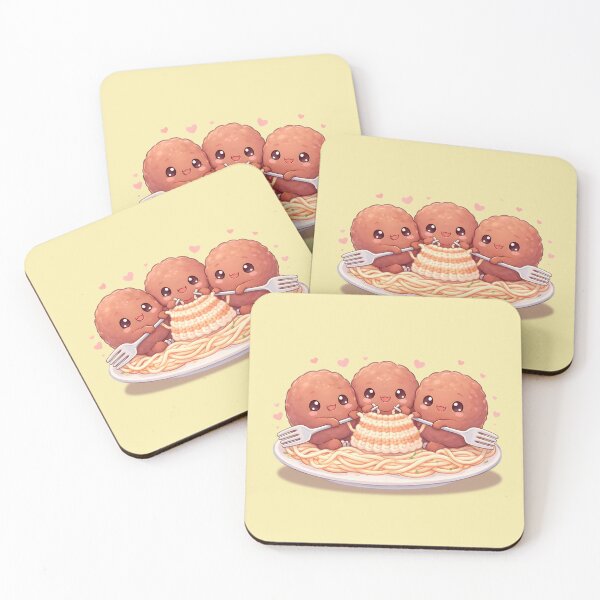 Item preview, More Spaghetti Less Upsetti | Cute Knitting Meatballs Kawaii Art designed and sold by HeavenStyleArt.