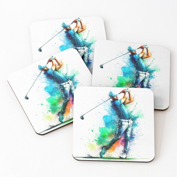 Item preview,  Golf player in watercolor designed and sold by paulrommer.