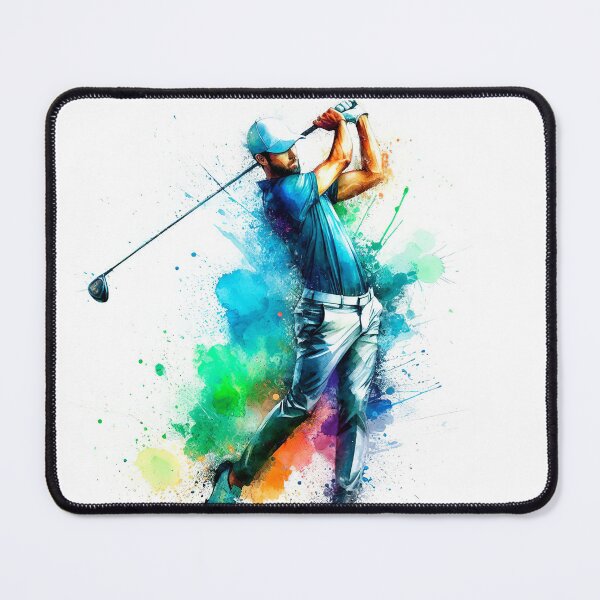 Item preview,  Golf player in watercolor designed and sold by paulrommer.