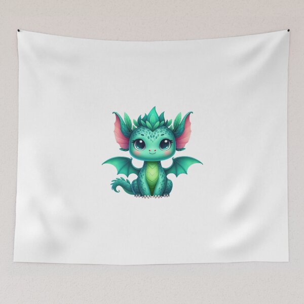 Item preview, Dragón verde Kawai designed and sold by Eiwaprints.