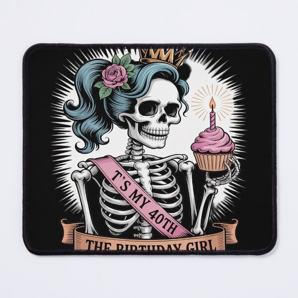 Item preview, Funny 40th Birthday Skeleton Tarot Card designed and sold by Tatianamiobi.