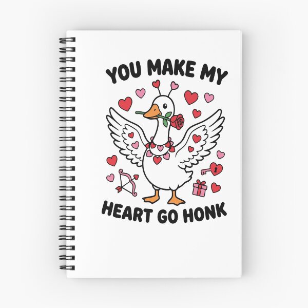 Item preview, You Make My Heart Go Thunk – Valentine Goose Print designed and sold by GoxyVision.