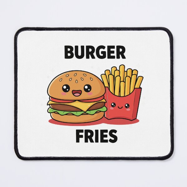 Item preview, Burger and Fries Cute Food Art designed and sold by graphicnew.