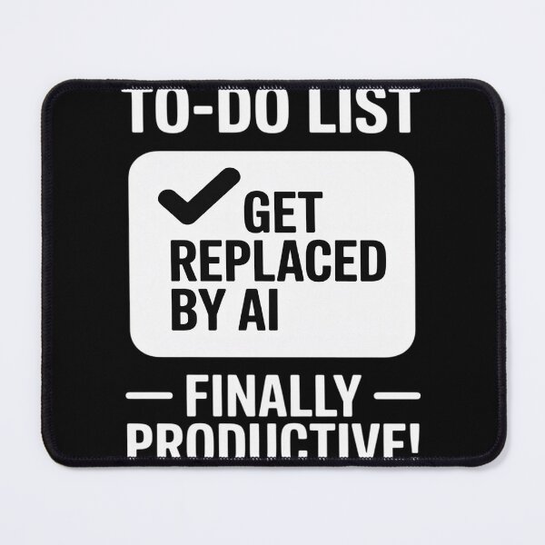 Item preview, Funny AI To-Do List Replaced by AI Tech Humor Office Workers designed and sold by Tatianamiobi.