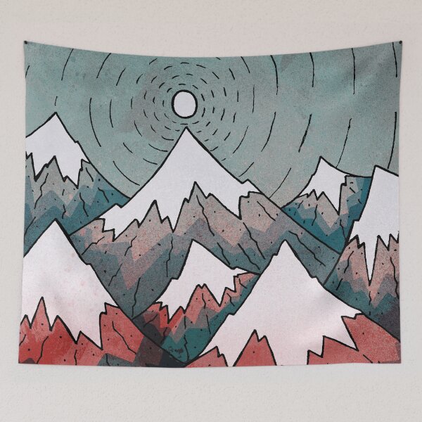 Item preview, The grey red peaks designed and sold by Swadeillustrations.