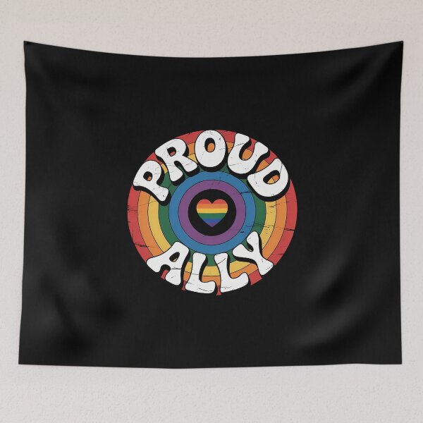 Item preview, LGBTQ Proud Ally Lesbian Gay Pride LGBT Rainbow Flag designed and sold by tiekanamac.