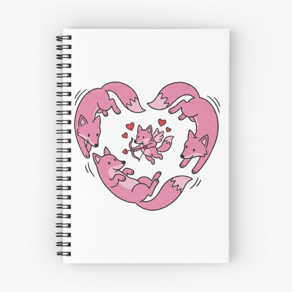 Item preview, Pink Foxes Trio Heart Cupid Arrow Valentine Illustration designed and sold by zzz888.