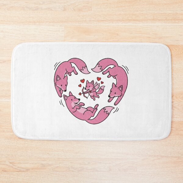 Item preview, Pink Foxes Trio Heart Cupid Arrow Valentine Illustration designed and sold by zzz888.