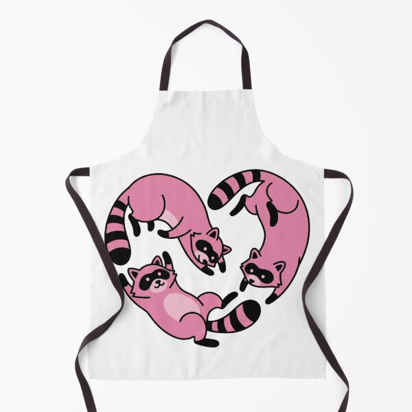 Item preview, Cute Pink Raccoons Trio Heart Shape Tumbling Trash Pandas Art designed and sold by zzz888.